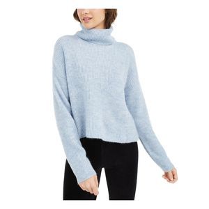 SUN+ MOON Womens Light Blue Long Sleeve Turtle Neck Sweater Juniors Size: S